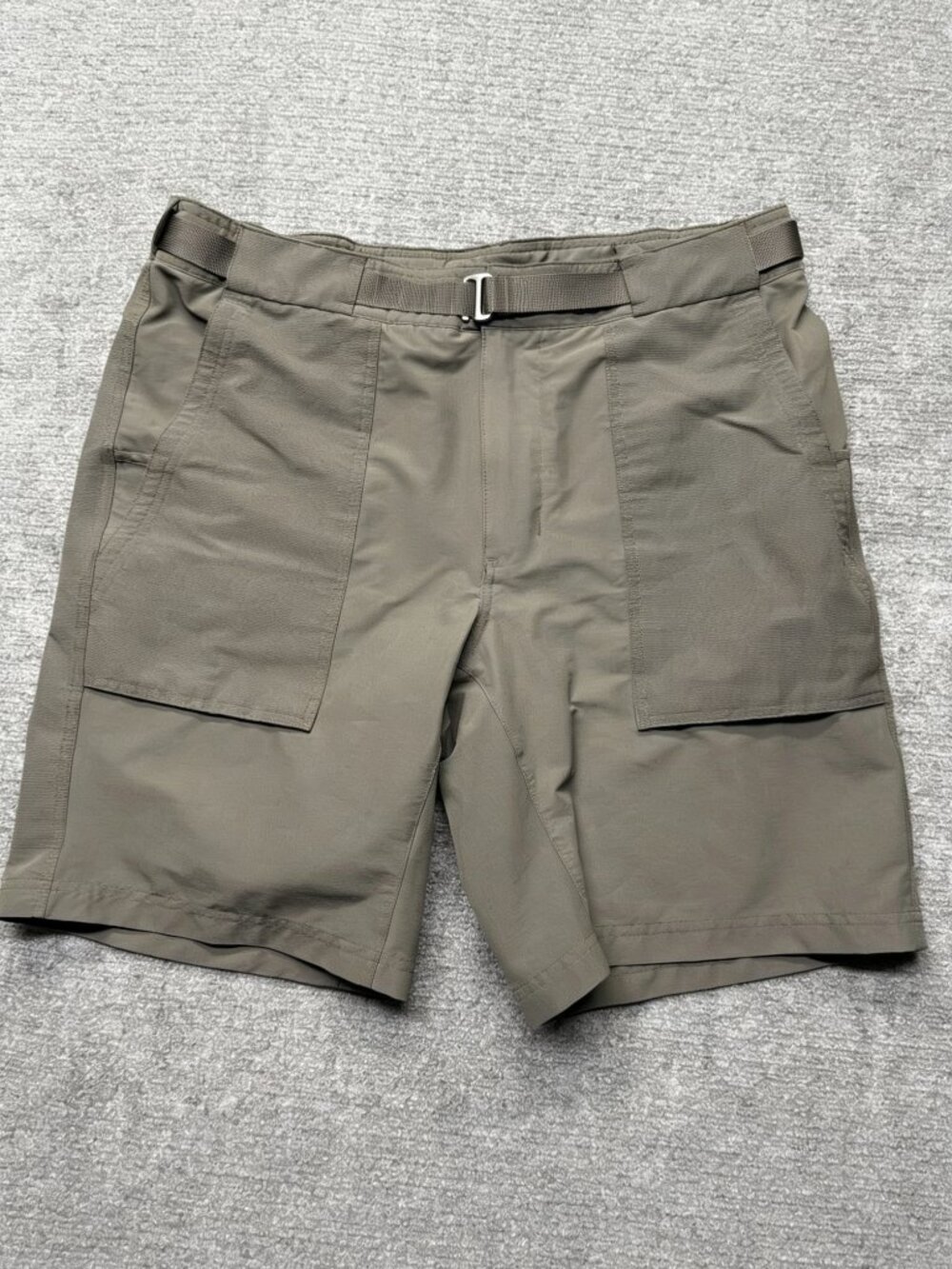 REI Co-op Screeline Shorts Mens 36 Brown Hike Hiking Stretch Belted Gorpcore